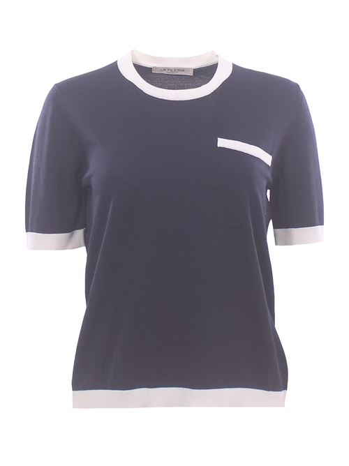 two-tone t-shirt LA FILERIA | 57210/27810598